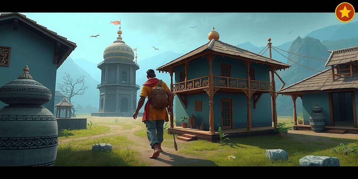 Star Anise Sojourn India Gameplay Screenshot Star Anise Sojourn India gameplay showing a player exploring a traditional Indian village